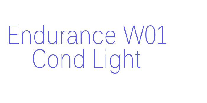 Endurance W01 Cond Light Font Download