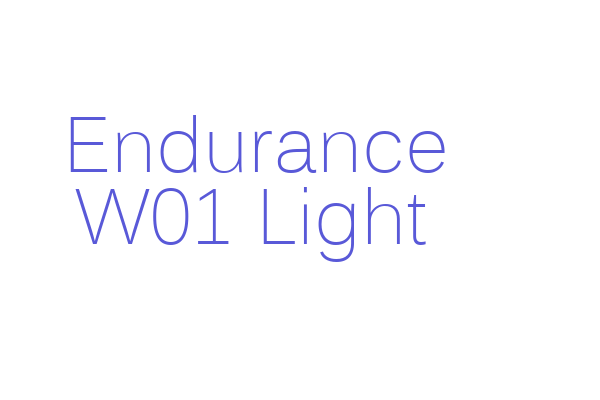 Endurance W01 Light Font