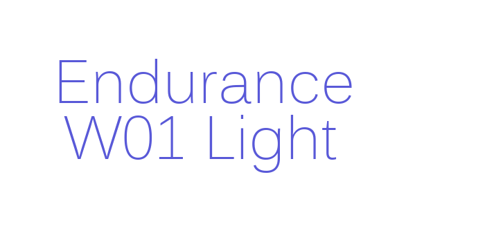 Endurance W01 Light Font Download