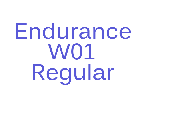 Endurance W01 Regular Font