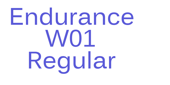 Endurance W01 Regular Font