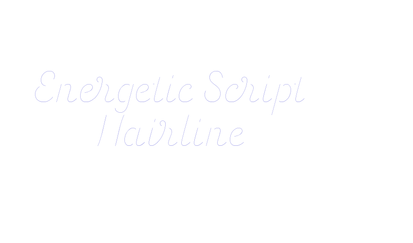 Energetic Script Hairline Font