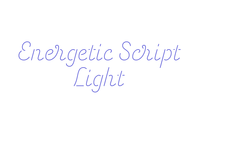 Energetic Script Light Font