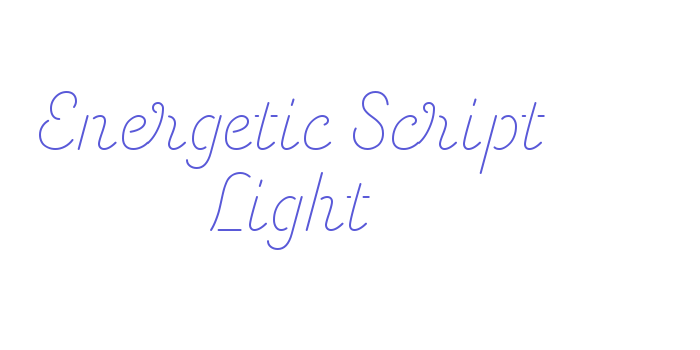 Energetic Script Light Font Download