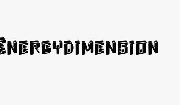 Energydimension Font