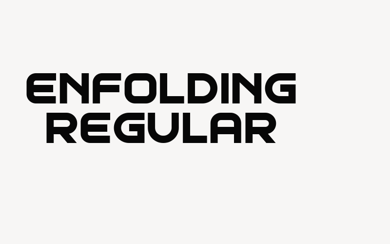 Enfolding Regular Font