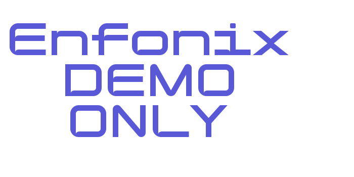 Enfonix DEMO ONLY Font Download