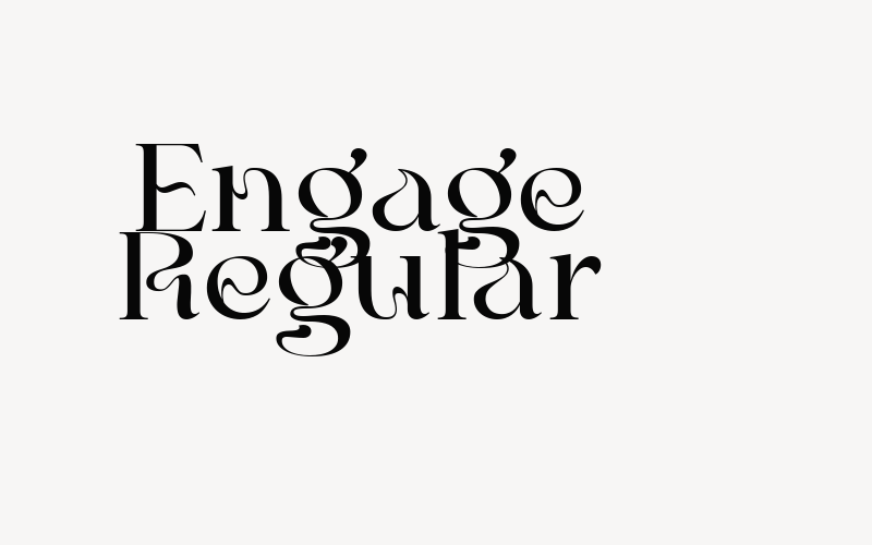 Engage Regular Font