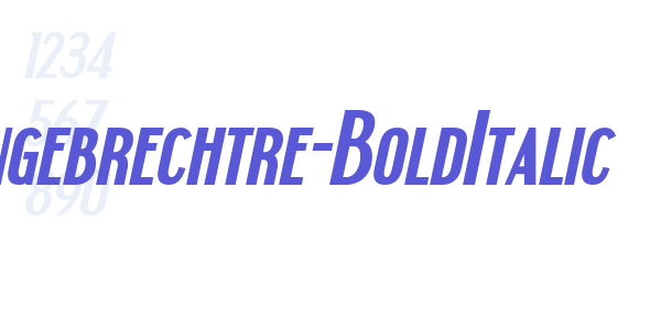 Engebrechtre-BoldItalic font free