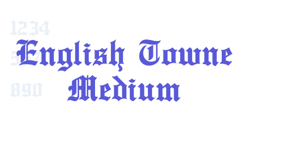 English Towne Medium font free