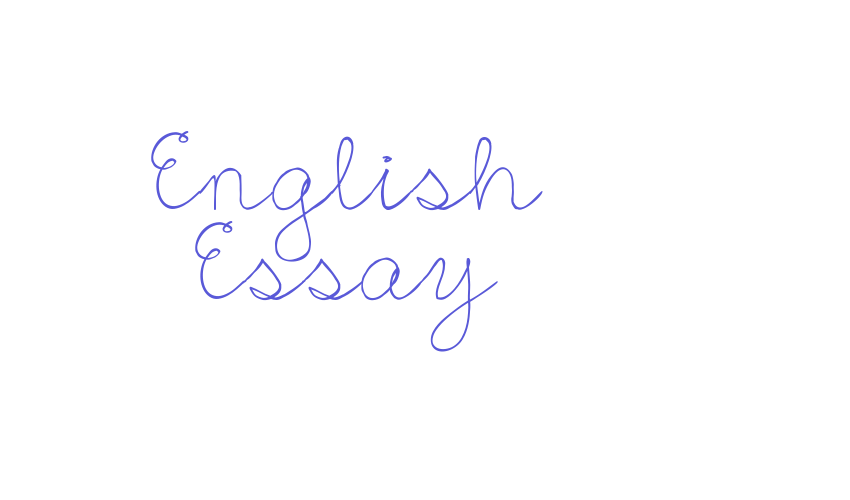 English Essay Font