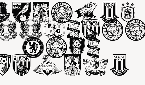 English Football Club Badges Font