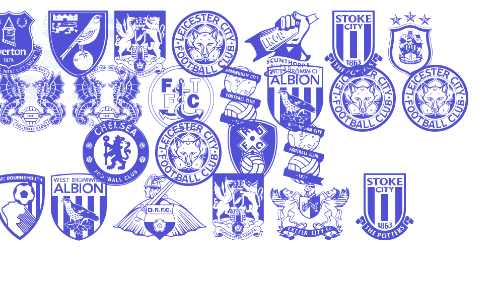 English Football Club Badges-font-download