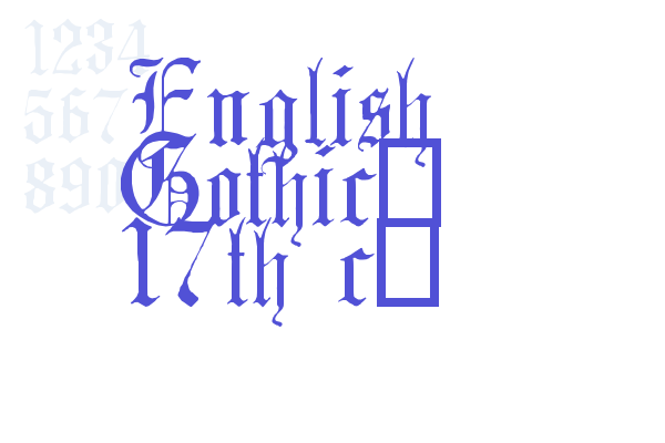 English Gothic, 17th c. Font Download