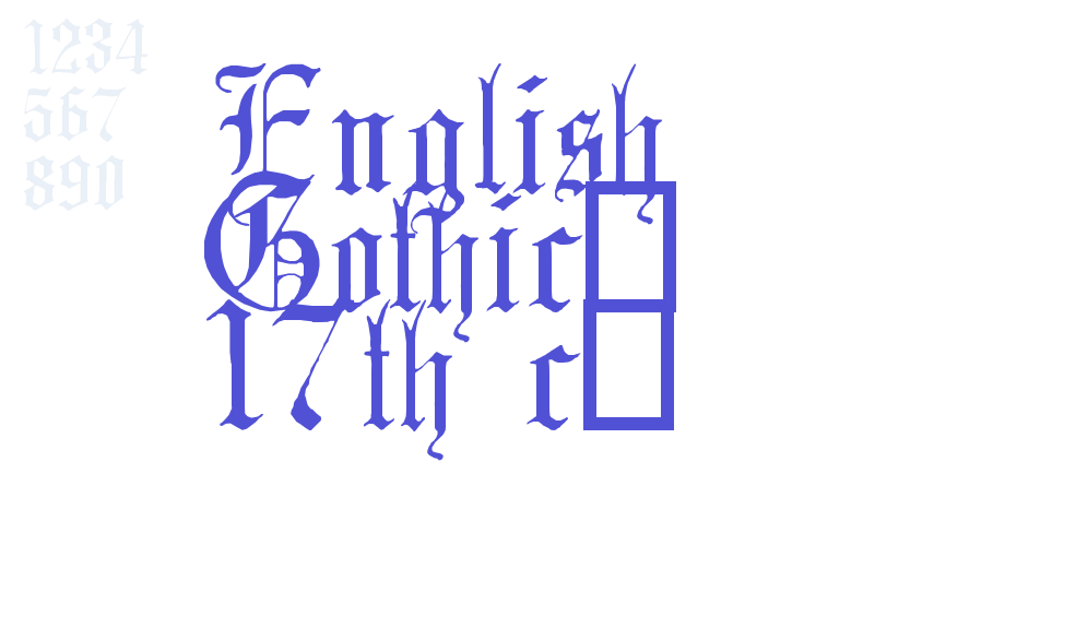 English Gothic, 17th c.-font-download