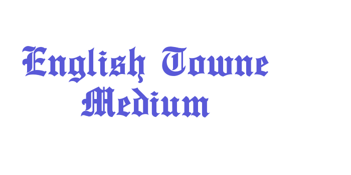 English Towne Medium Font Download