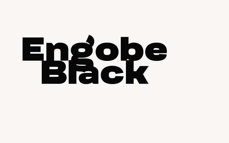 Engobe Black Font