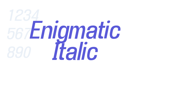 Enigmatic Italic font free