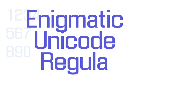 Enigmatic Unicode Regula font free