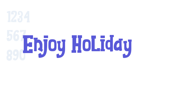 Enjoy Holiday font free