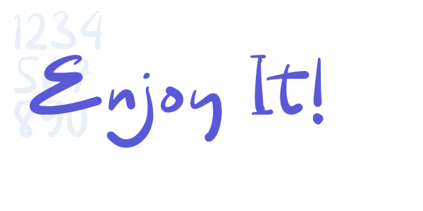 Enjoy It! font free