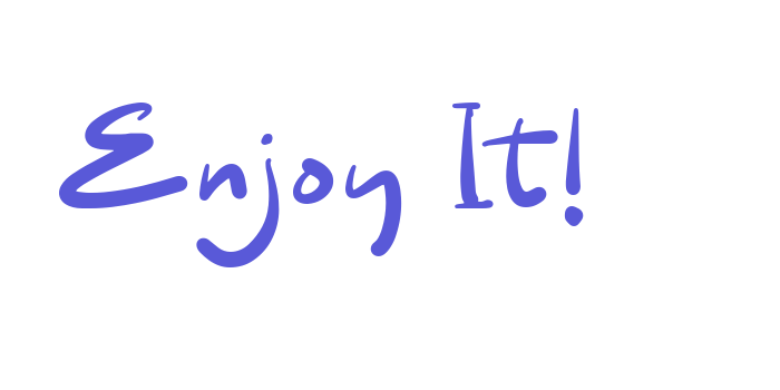 Enjoy It! Font Download