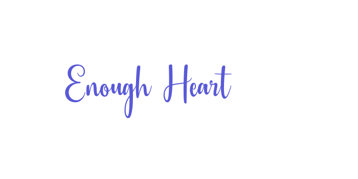 Enough Heart Font Download