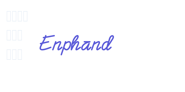 Enphand font free