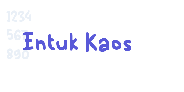 Entuk Kaos font free