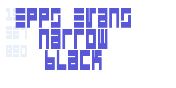 Epps Evans Narrow Black font free