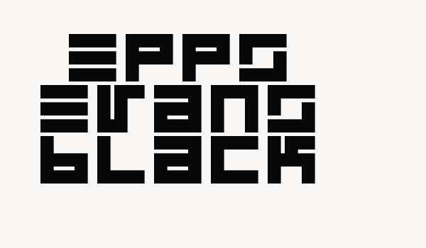 Epps Evans Black Font