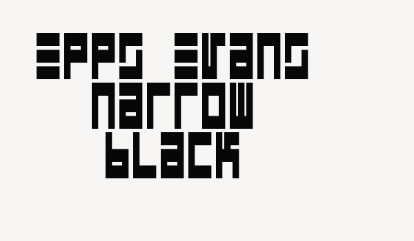 Epps Evans Narrow Black Font