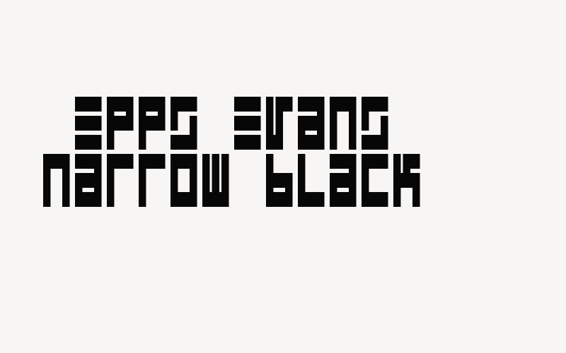 Epps Evans Narrow Black Font