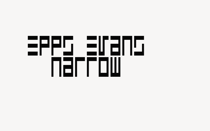 Epps Evans Narrow Font