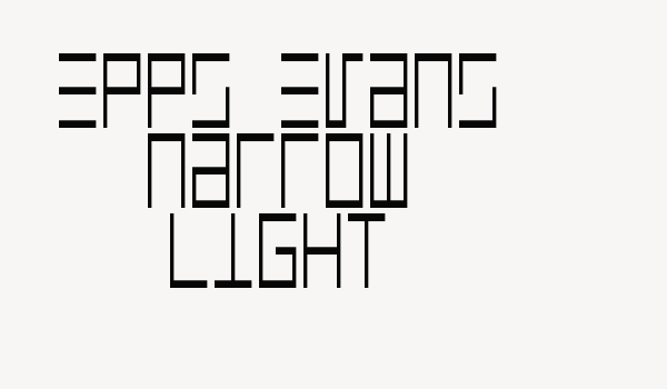 Epps Evans Narrow Light Font