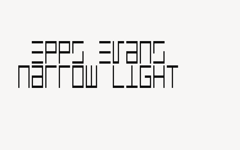 Epps Evans Narrow Light Font