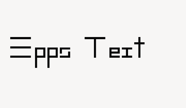 Epps Text Font