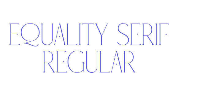 Equality Serif Regular Font