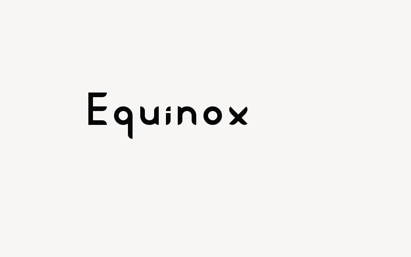 Equinox Font