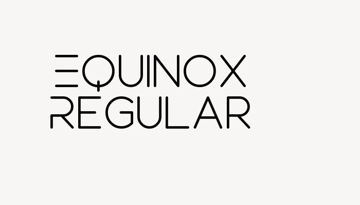 Equinox Regular font download