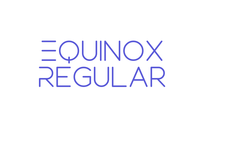 Equinox Regular Font