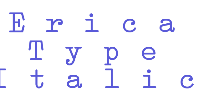 Erica Type Italic Font