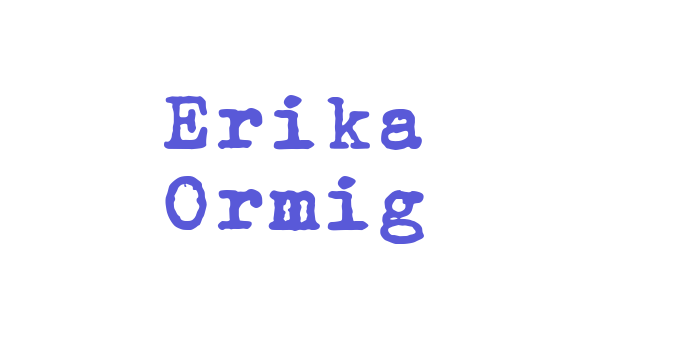 Erika Ormig Font Download