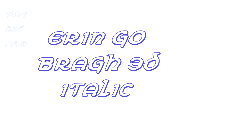 Erin Go Bragh 3D Italic-font-download