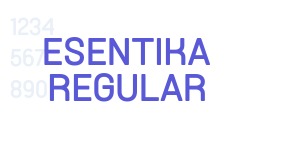 Esentika Regular font