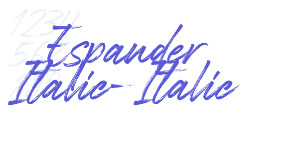 Espander Italic-Italic font free