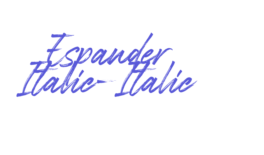 Espander Italic-Italic Font