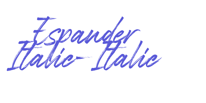 Espander Italic-Italic Font Download