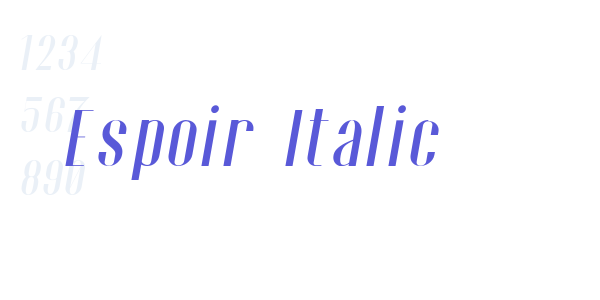 Espoir Italic font free