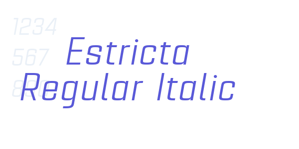 Estricta Regular Italic font free